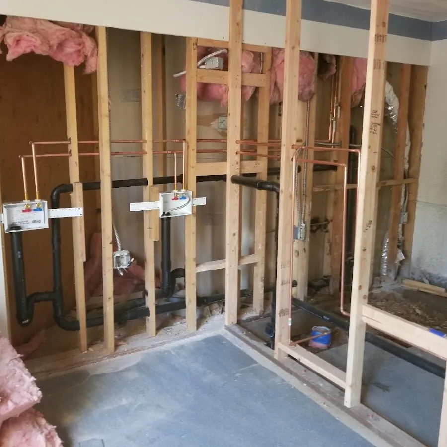 Copper pipe rough-in and plumbing installation in South Brooksville